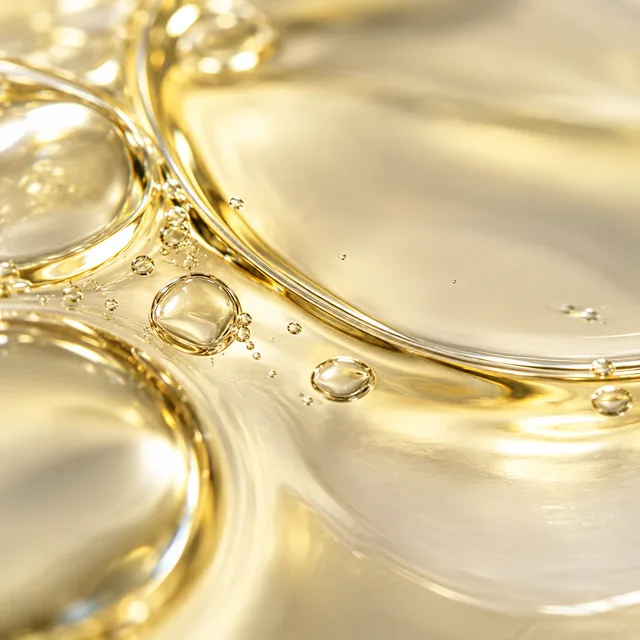 Golden oil droplets
