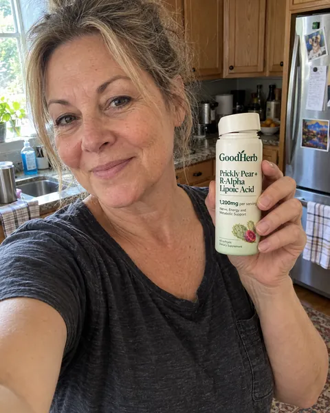 GoodHerb customer holding the bottle