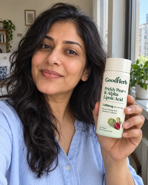 GoodHerb customer holding the bottle