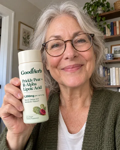 GoodHerb customer holding the bottle