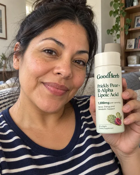 GoodHerb customer holding the bottle