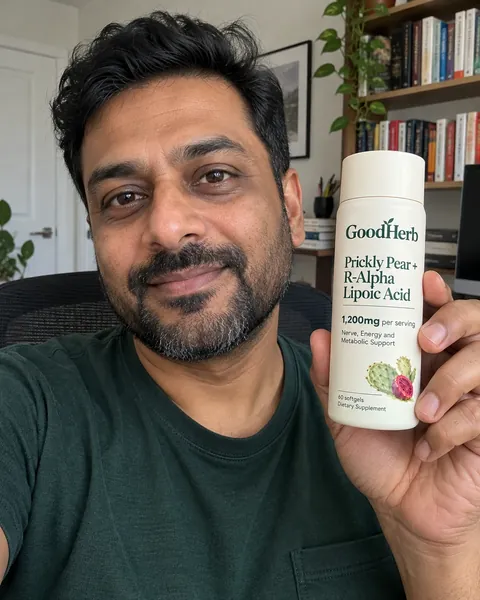 GoodHerb customer holding the bottle