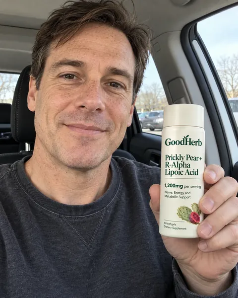 GoodHerb customer holding the bottle