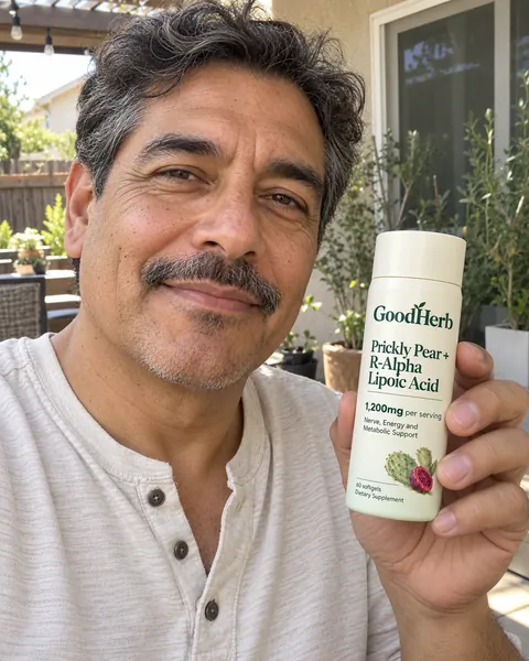 GoodHerb customer holding the bottle