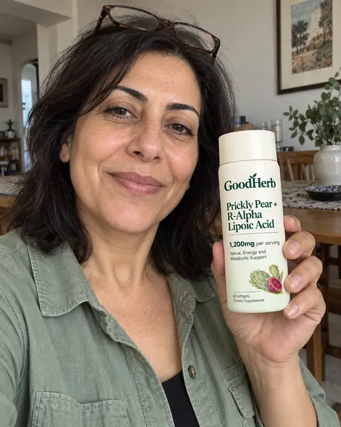 GoodHerb customer holding the bottle
