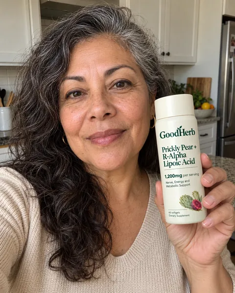 GoodHerb customer holding the bottle