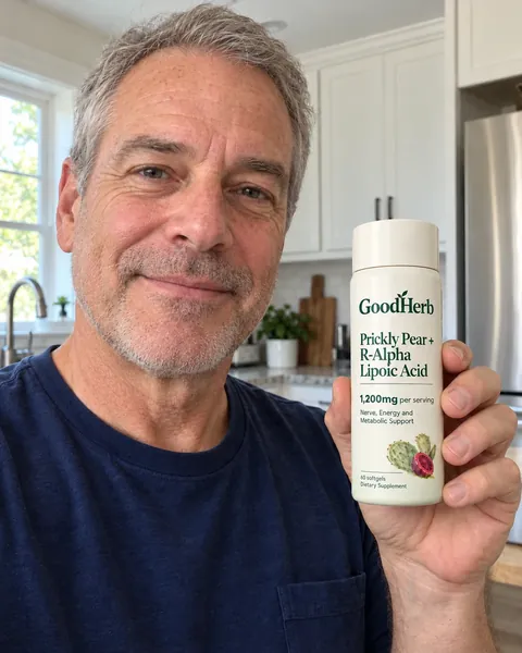 GoodHerb customer holding the bottle